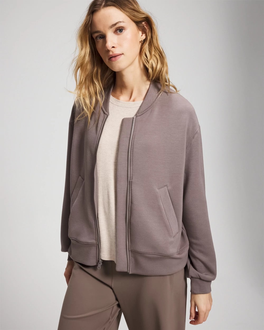Modern Modal Bomber Jacket