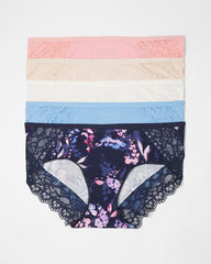 Hipster Panty with Enchanting Lace 5 Pack