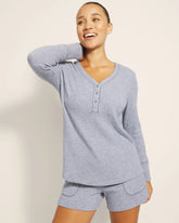 Long-Sleeve Pajama Henley