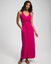 Soft Jersey Twist Front Maxi Dress