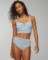 Seersucker High-Waist Bottoms