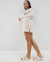 Cotton Crochet-Style Shift Cover-Up