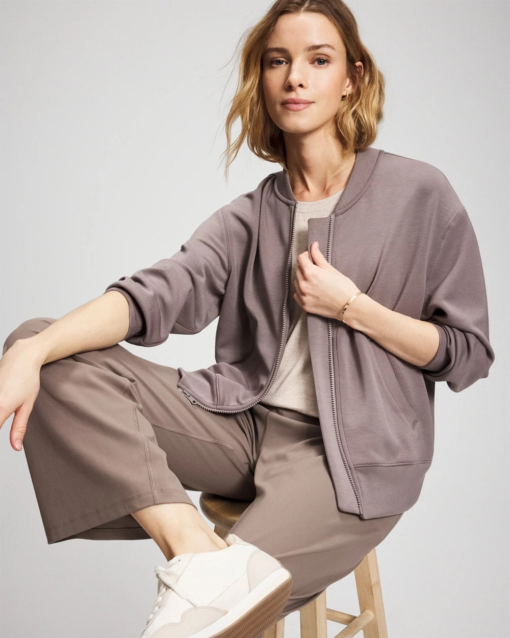 Modern Modal Bomber Jacket