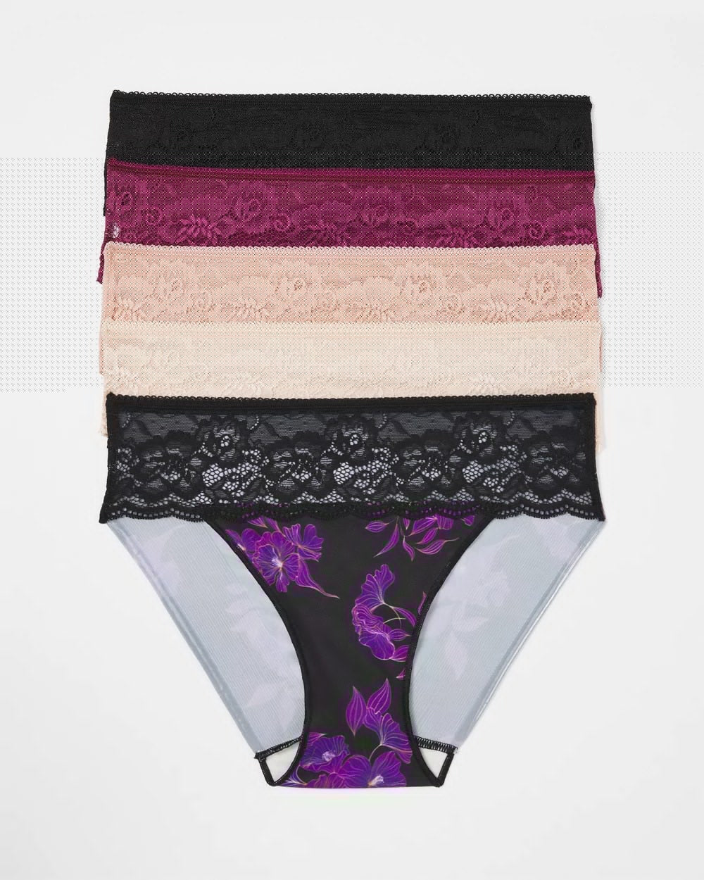 Edge Hipster Panty with Lace 5 Pack