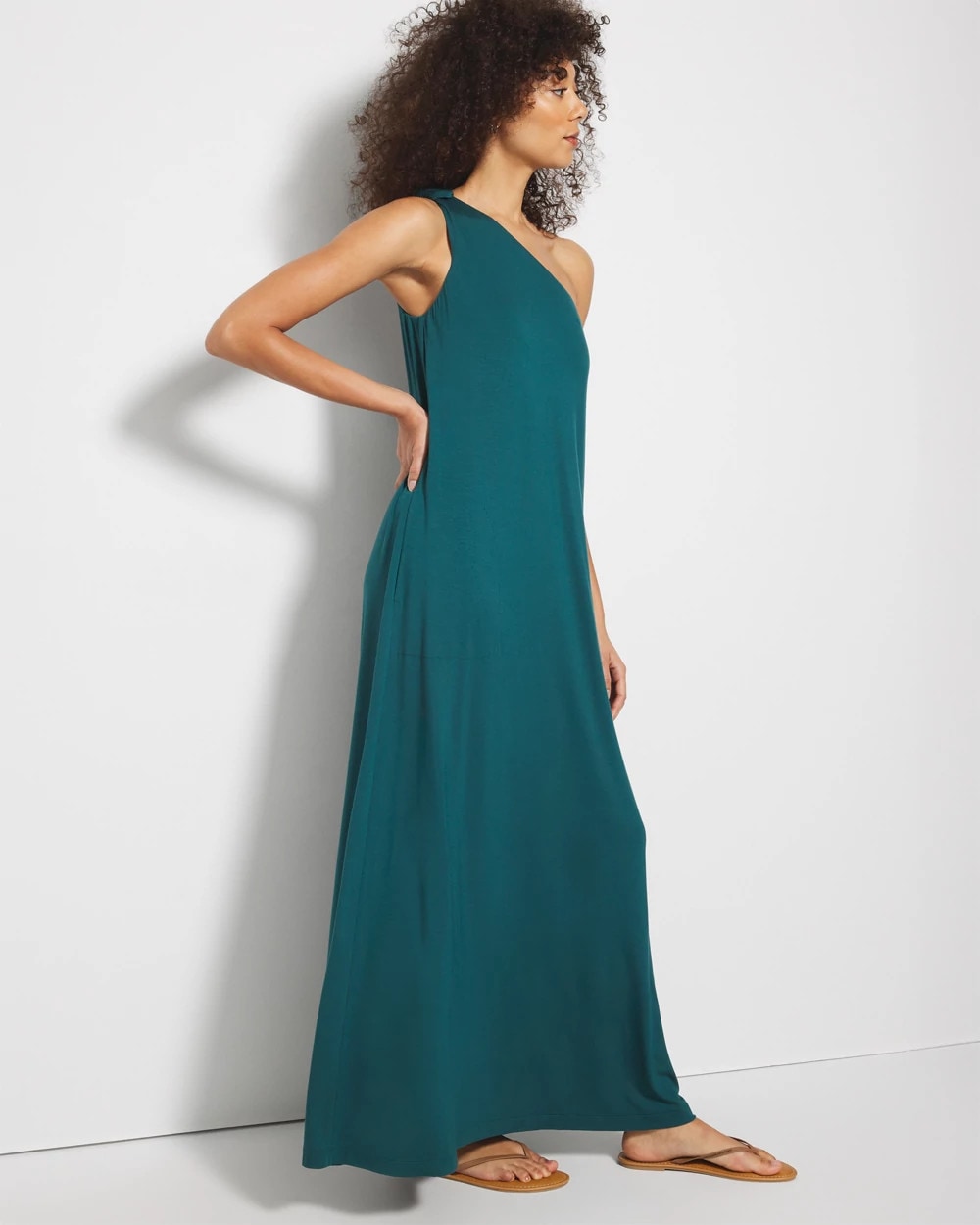 One-Shoulder Maxi Bra Dress
